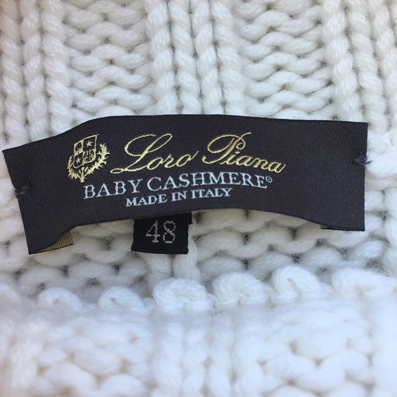 Loro Piana Baby Cashmere Turtleneck Sweater Cream 48 - Picture 11 of 16